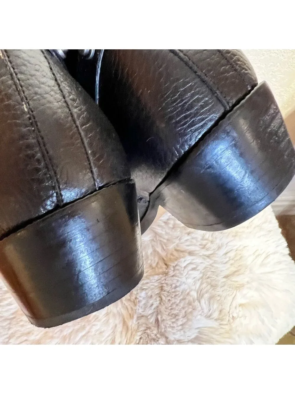 Halogen studded black leather ankle boots bootie 8